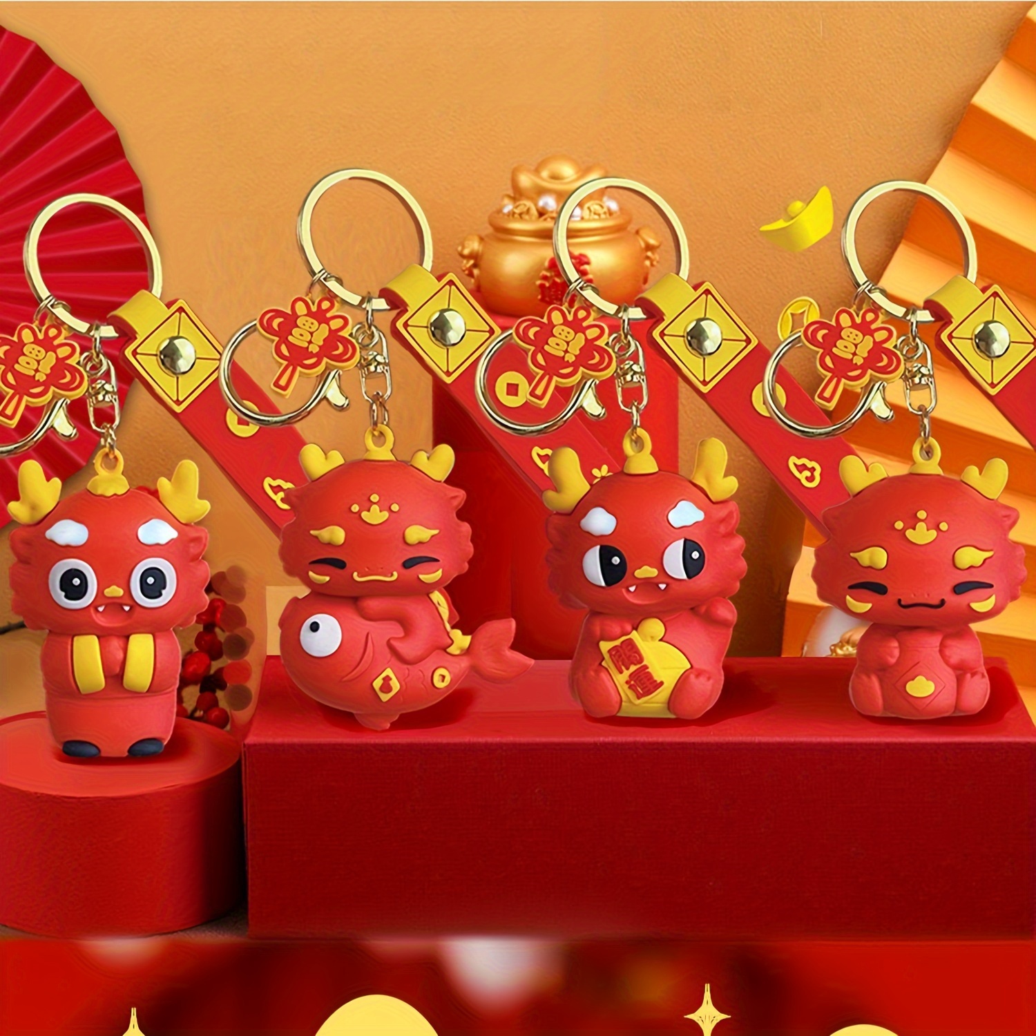 Porte-clés Dragon Porte-bonheur, Porte-clés Souvenir De L'année Du Dragon,  Cadeau Du Nouvel An Chinois 2024 : : Cuisine et Maison