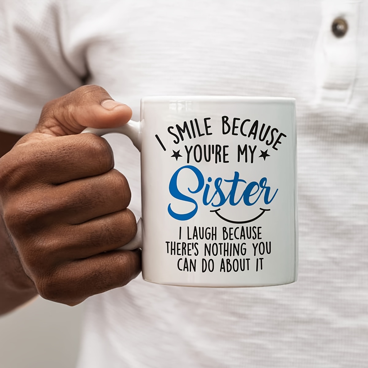 Sister Birthday Gifts from Sister,Brother - Sister Mug from Sister,Friends  - Funny Valentine’s Day Birthday Christmas Gifts for Sisters,Her,Sister in
