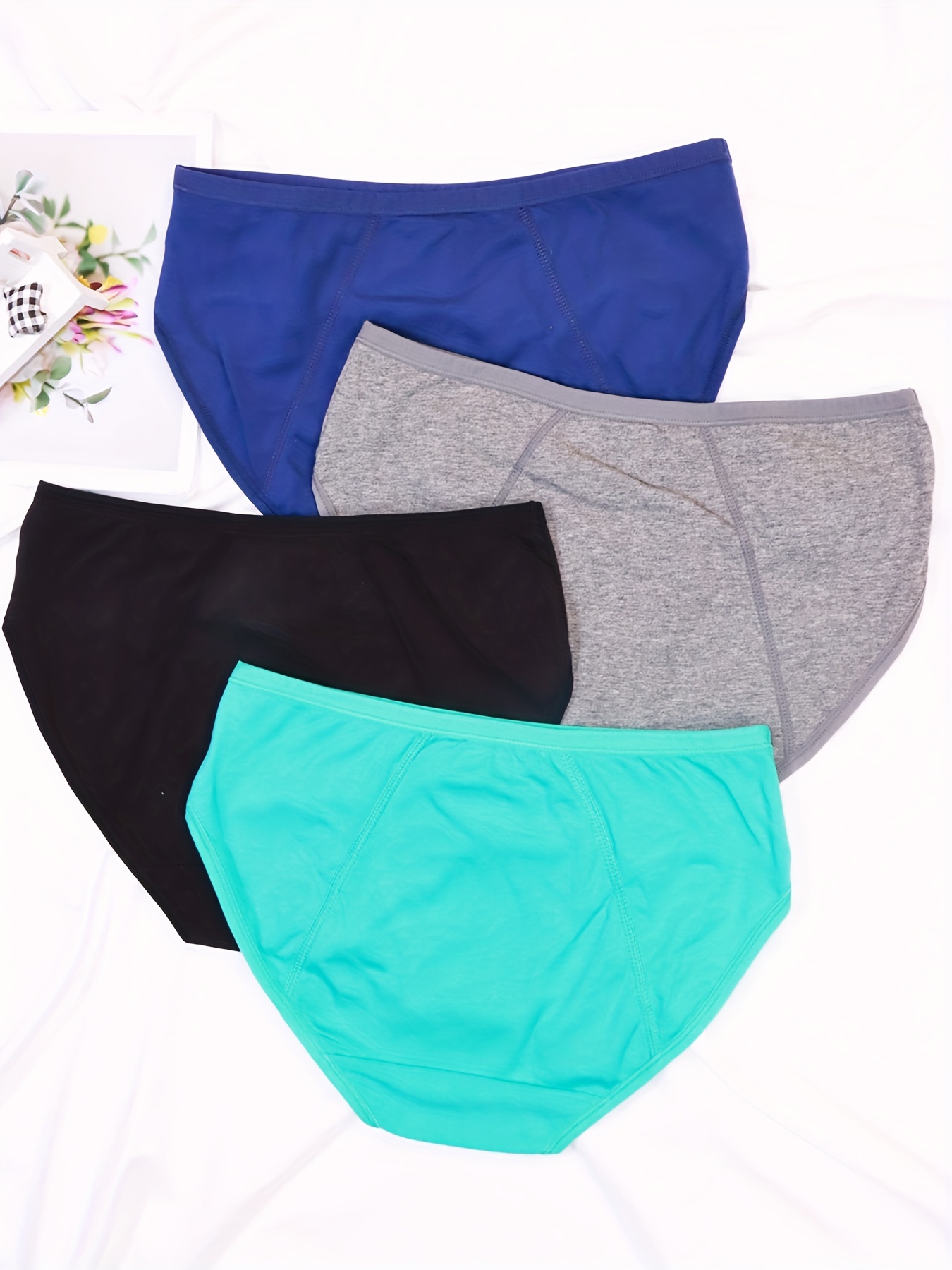 Molasus Teen Girls Period Panties Menstrual underwear Leak-Proof Cotton  Protective Briefs 5-Pack : : Clothing, Shoes & Accessories