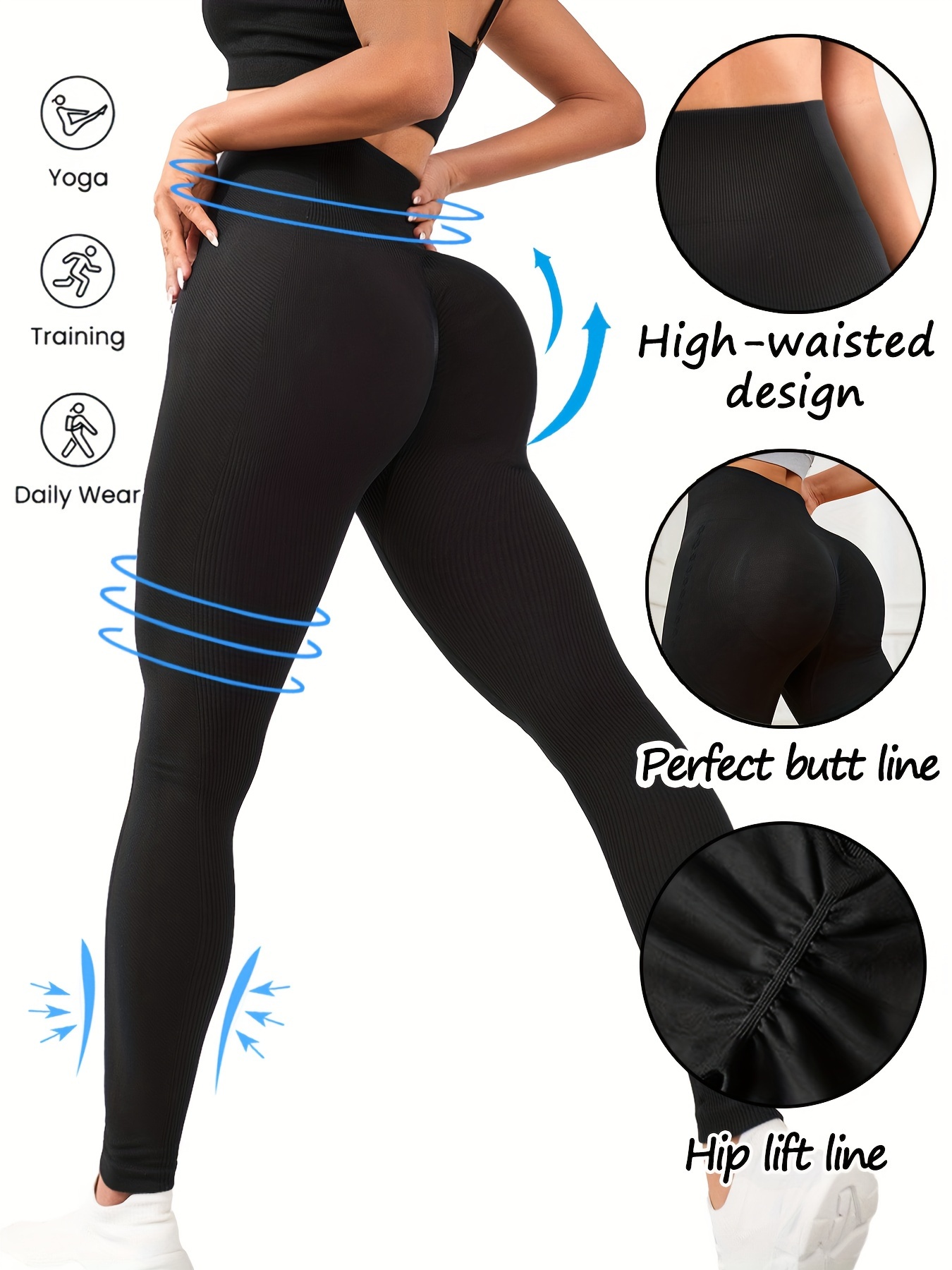 Solid Color Drawstring Yoga Tight Pants Running Sports - Temu