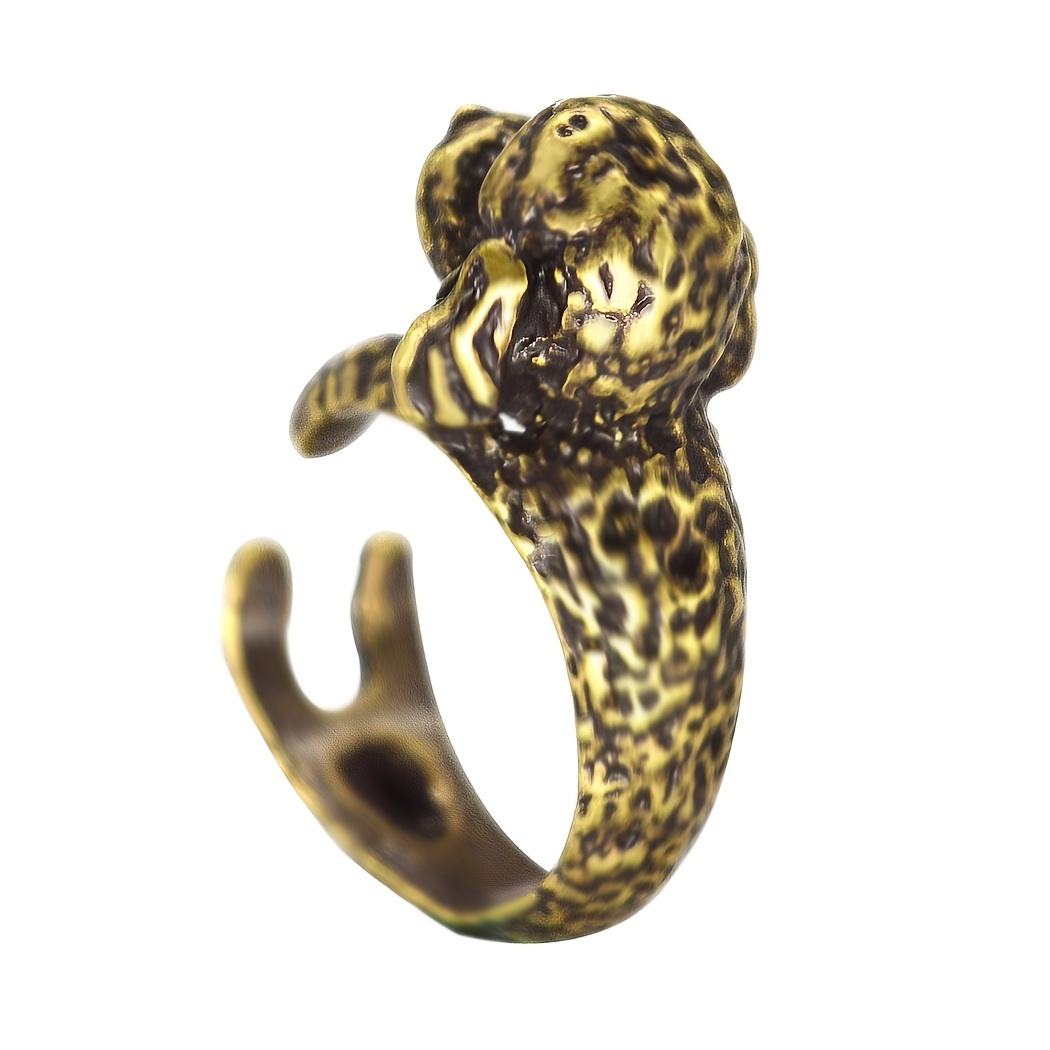 Pet Gift Boho Poodle Dog Animal Rings, Adjustable Statement