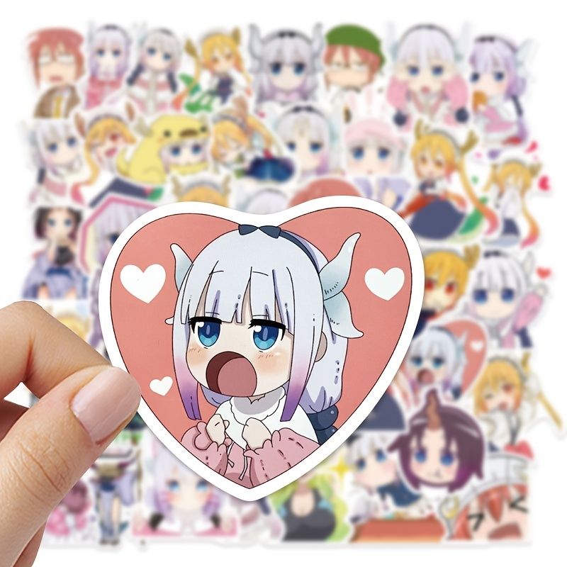Diy 50pcs Anime Girl Theme Stickers Waterproof Stickers For Laptop Pc  Computer Mobile Smartphones Desktop Cup - Office Products - Temu