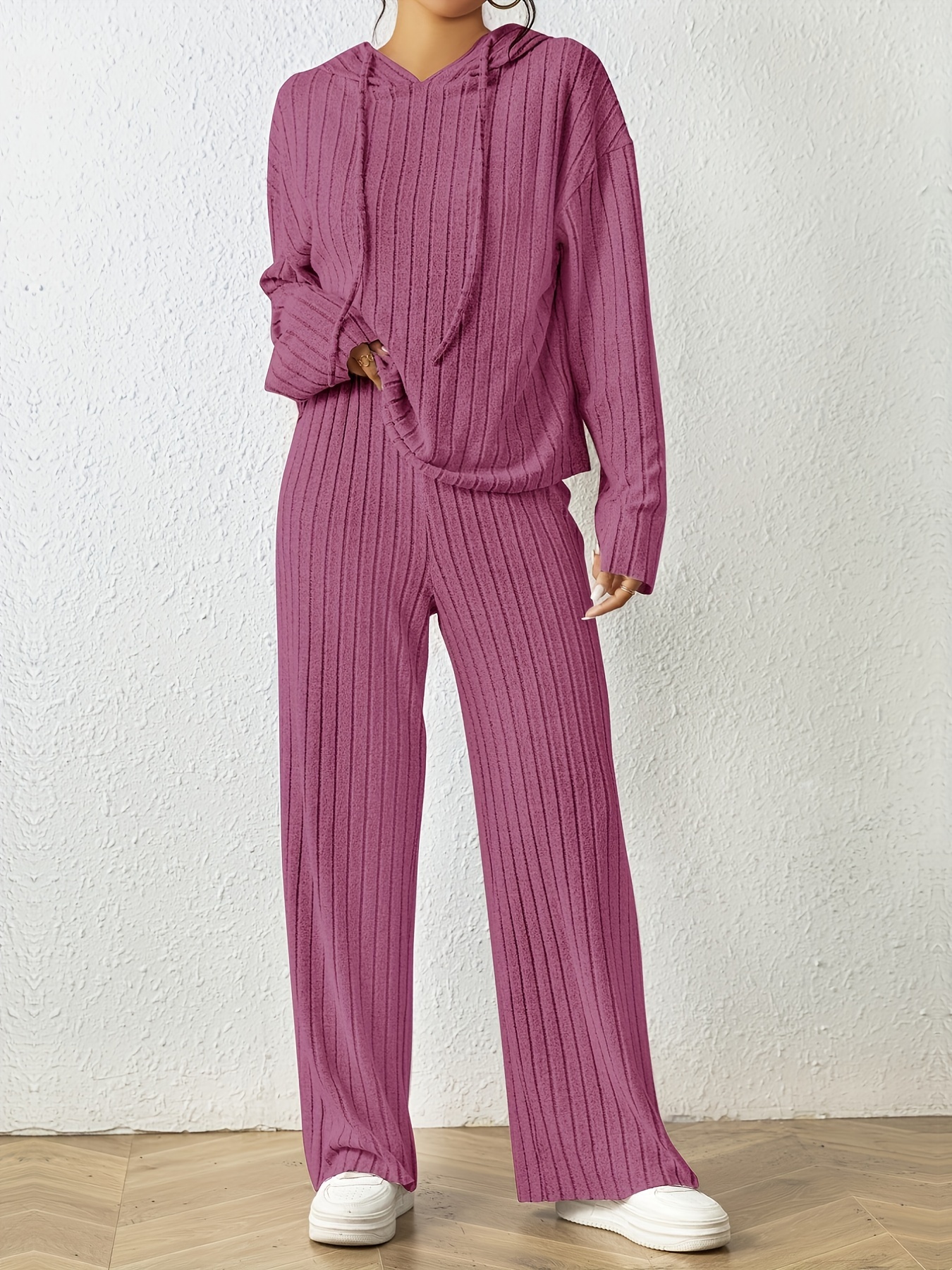 Pinstripe Pant Suit Women Women's Casual Solid Long Sleeve Suits