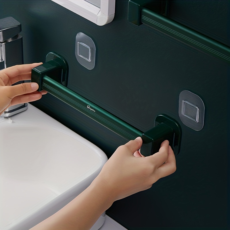Multifunctional Punch Towel Bar for Bathroom Storage