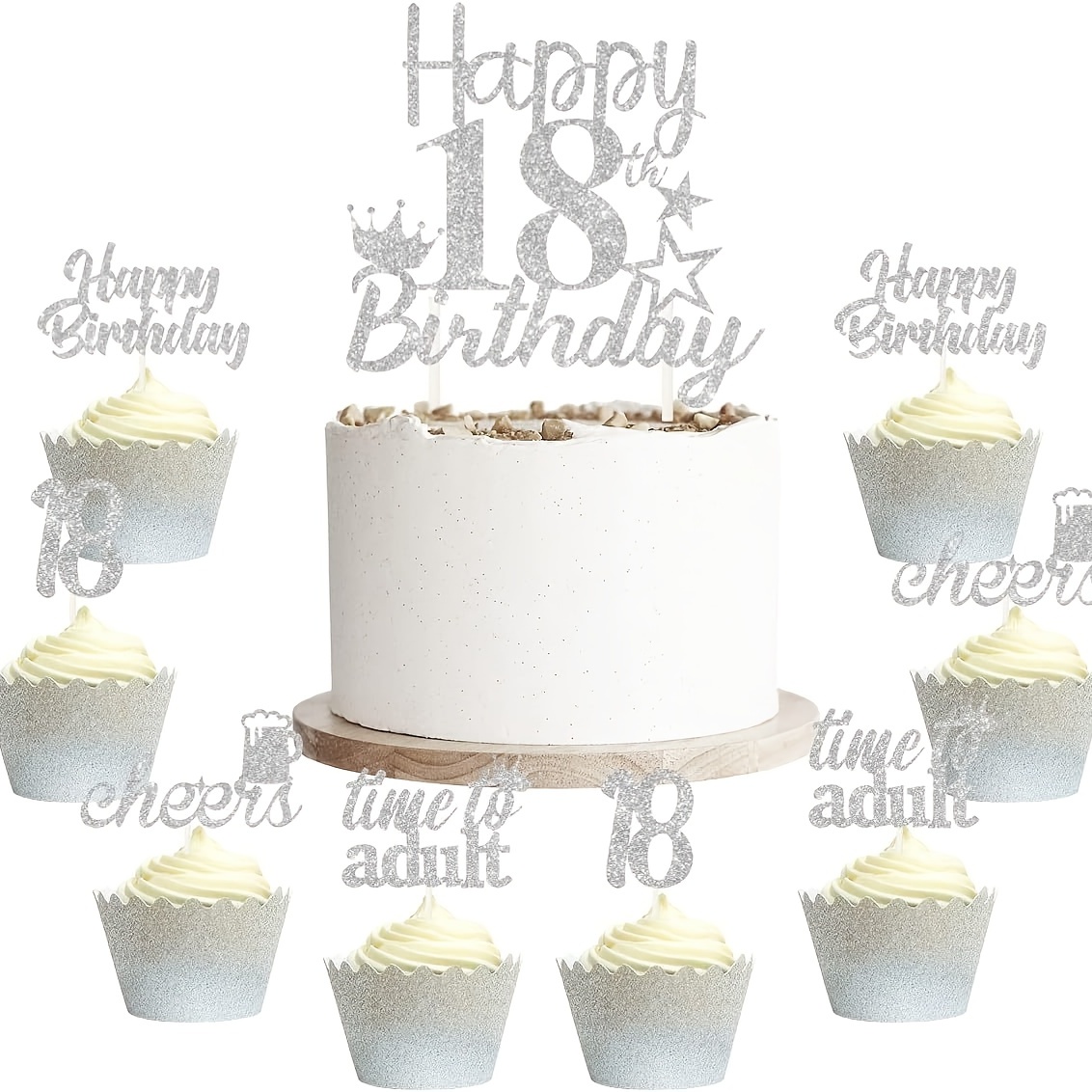 Decoración para tartas de feliz cumpleaños, feliz cumpleaños, decoración  personalizada para adultos