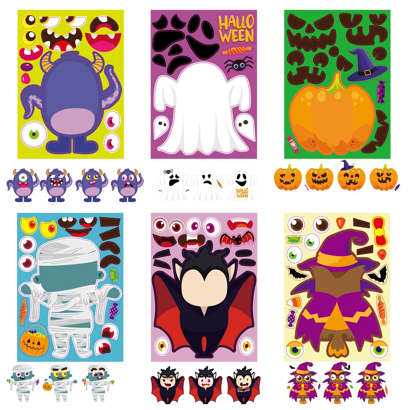 Halloween Stickers, 12 Monster Apothecary Labels, Ghouls, Vampire, 1 Decal  Sheet