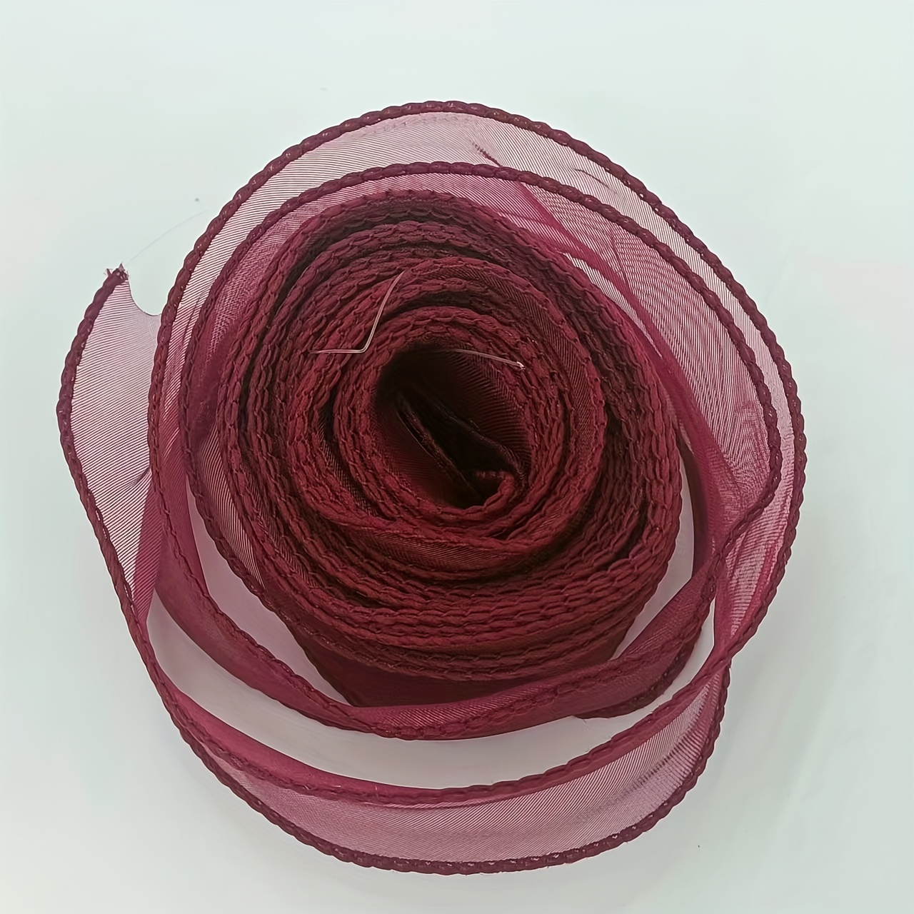 Solid Color Organza Ribbon Wavy Edge Ribbon For Flower - Temu