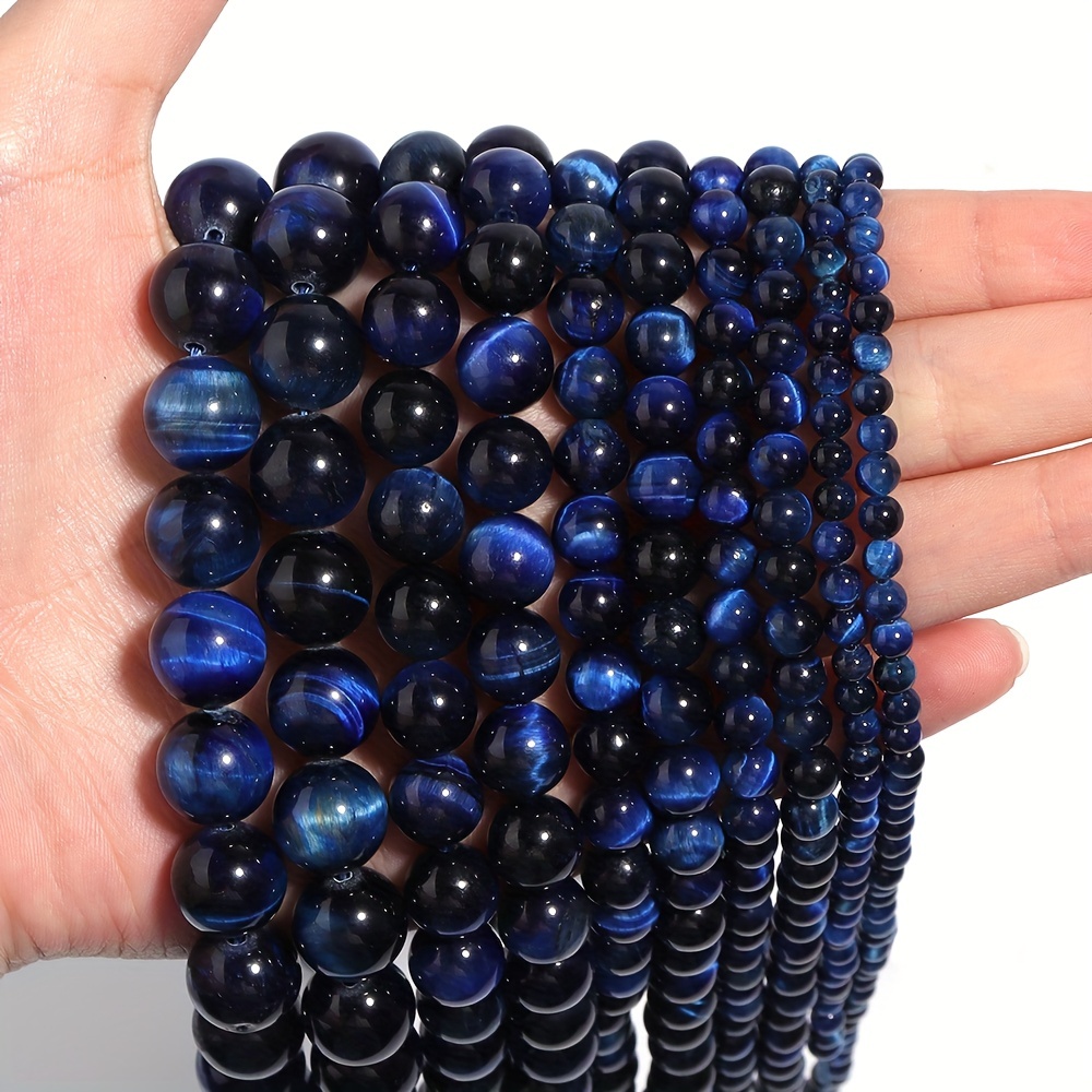 1strand Natural Lapis Lazuli Tiger Eye Stone Beads Diy - Temu Canada