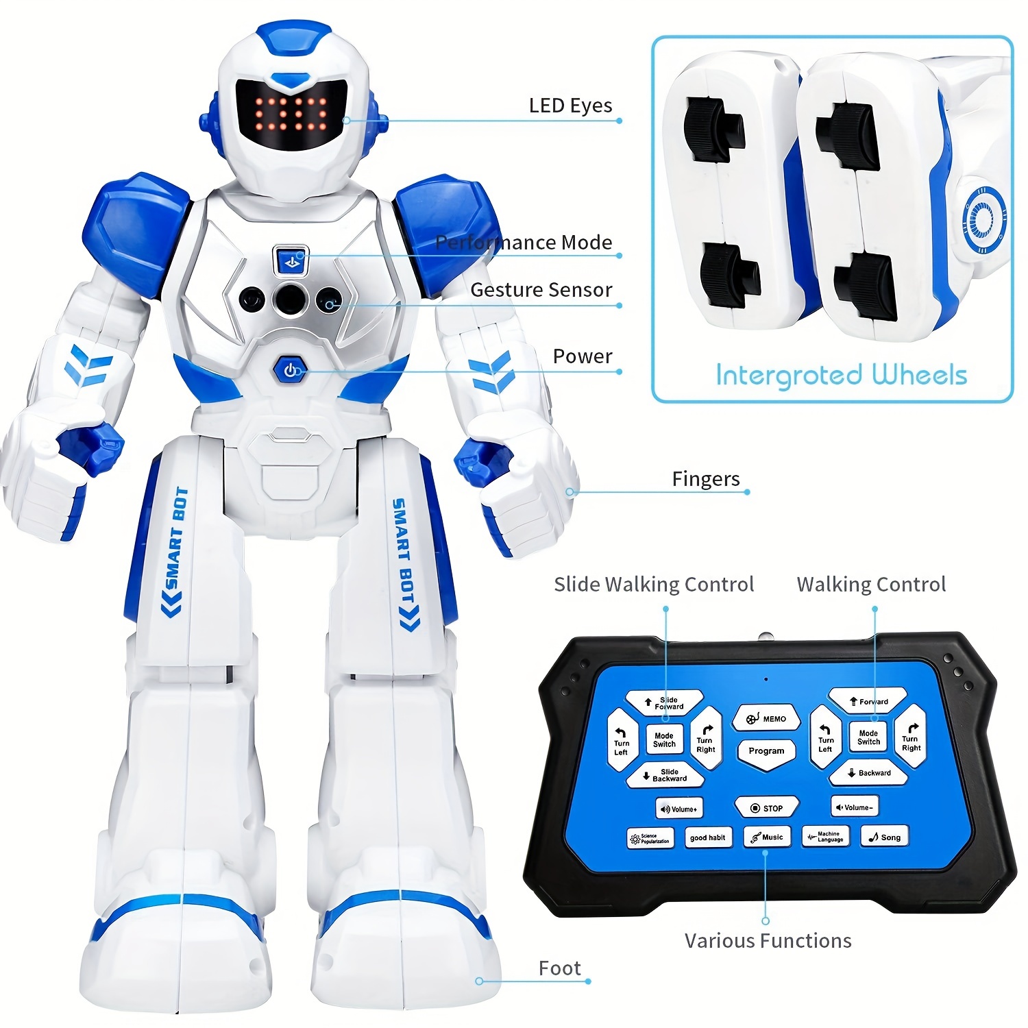 Rc Robot Toy pour les enfants: Hpromot Télécommande Robot Jouet