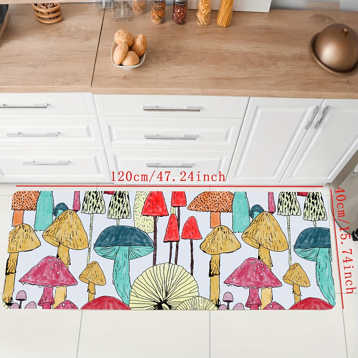  The Various Mushroom Art Entrance Doormat, Waterproof