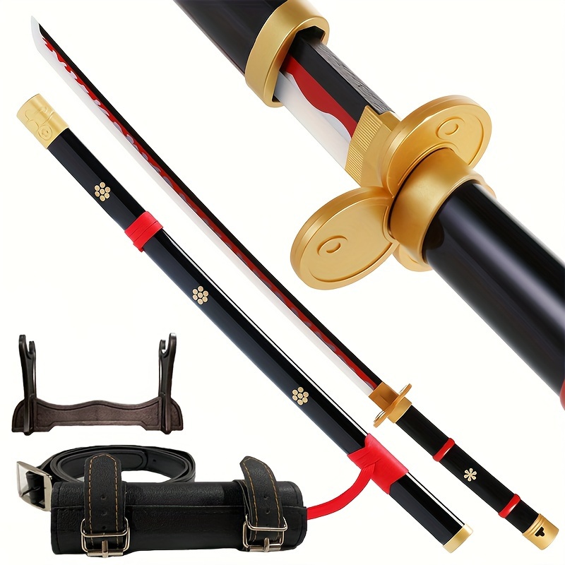 Espada de Madera, Katana de Entrenamiento con Vaina, Espada Samurai con  Vaina de Madera Maciza, Espadas de Entrenamiento, Accesorios de Espada de  Madera de bambú-Wood Color B