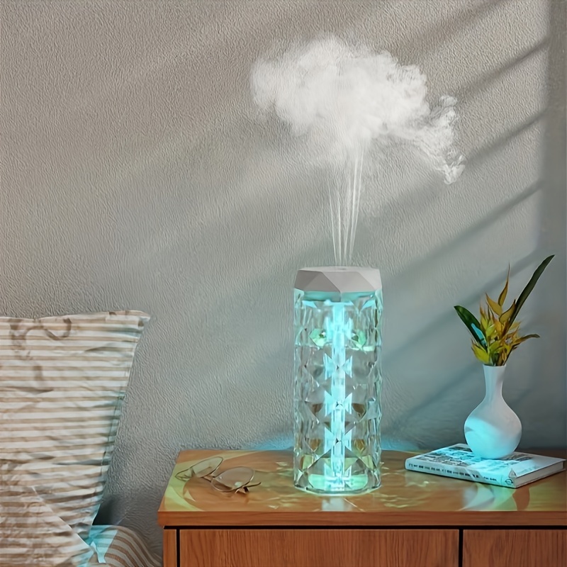 Colorful Cool Mini Humidifier, Essential Oil Diffuser, Aroma Essential USB  Personal Desktop Humidifier for Car, Office Room, Bedroom etc,2 Adjustable  Mist Modes (White)