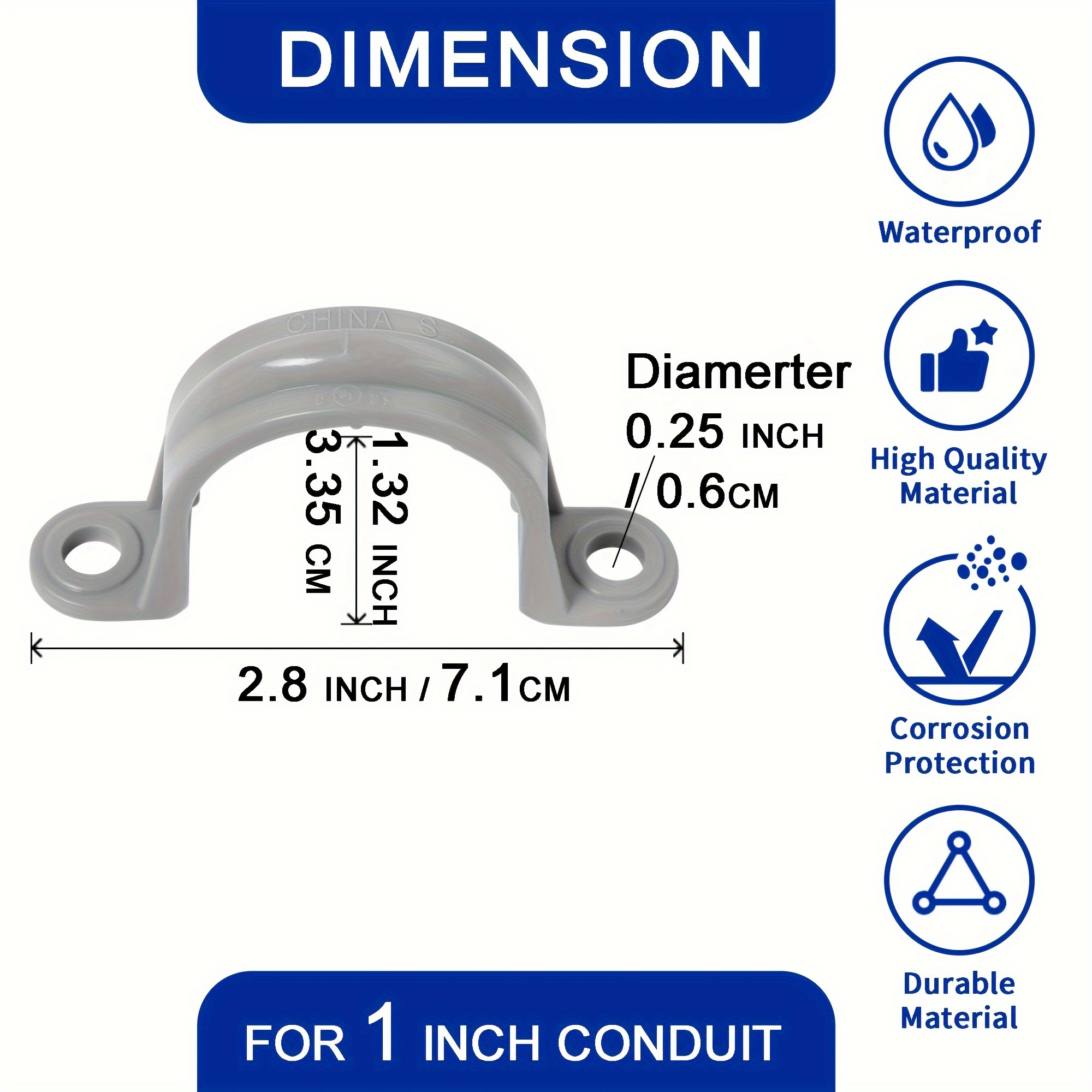 2 inch deals conduit clamps