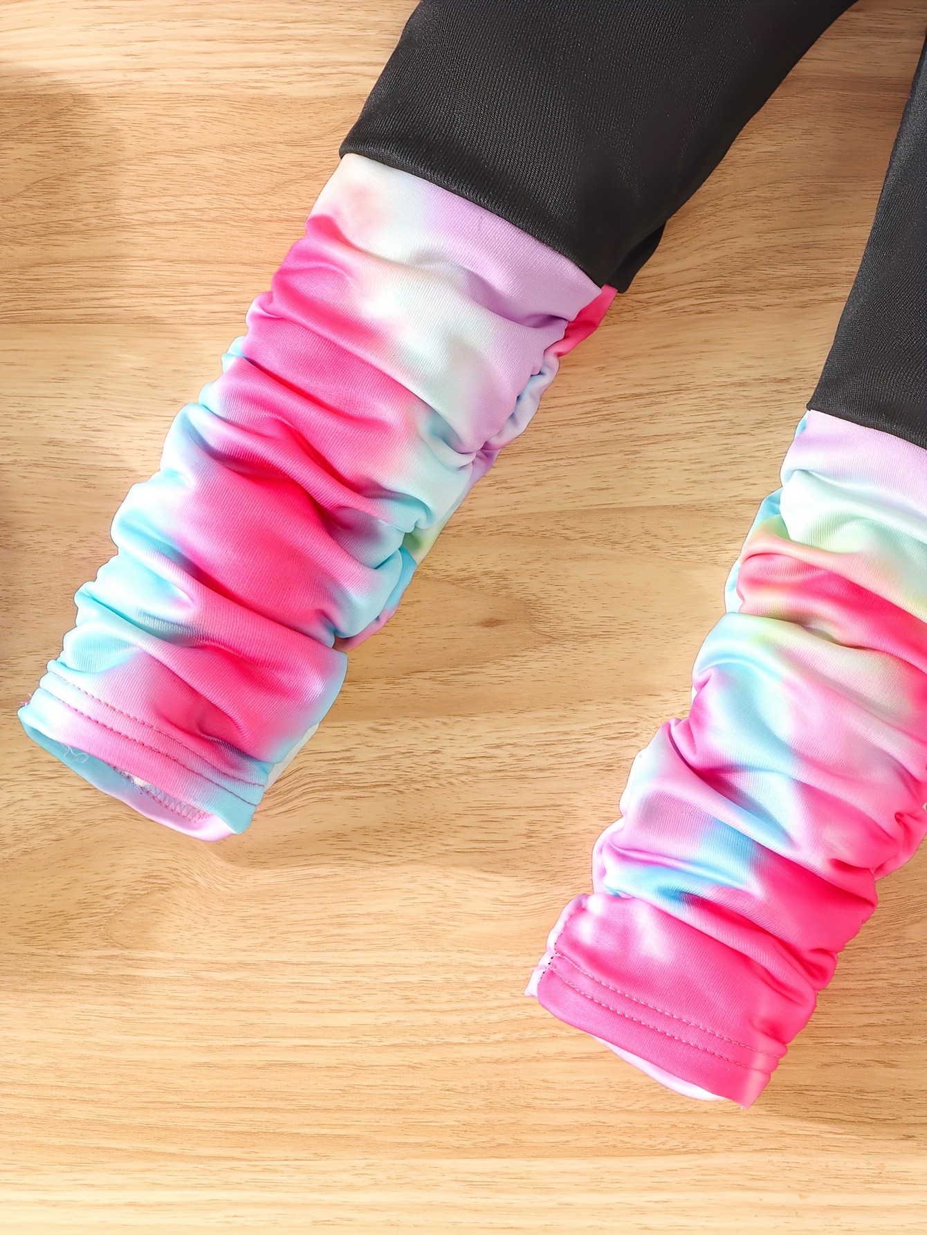 Girl's Tie dye Outfit Unicorn Pattern Hoodie Leggings Set - Temu