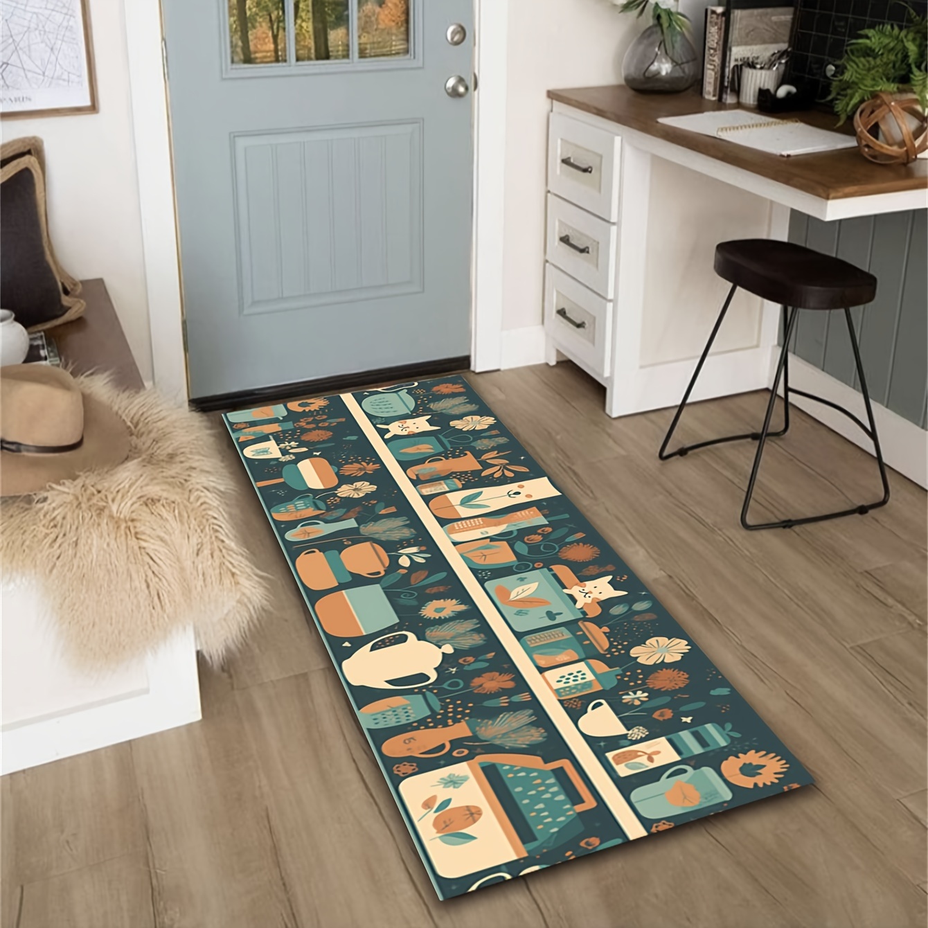 Kitchen Decor Area Rug Kitchen Non slip Carpet Cartoon Chef - Temu