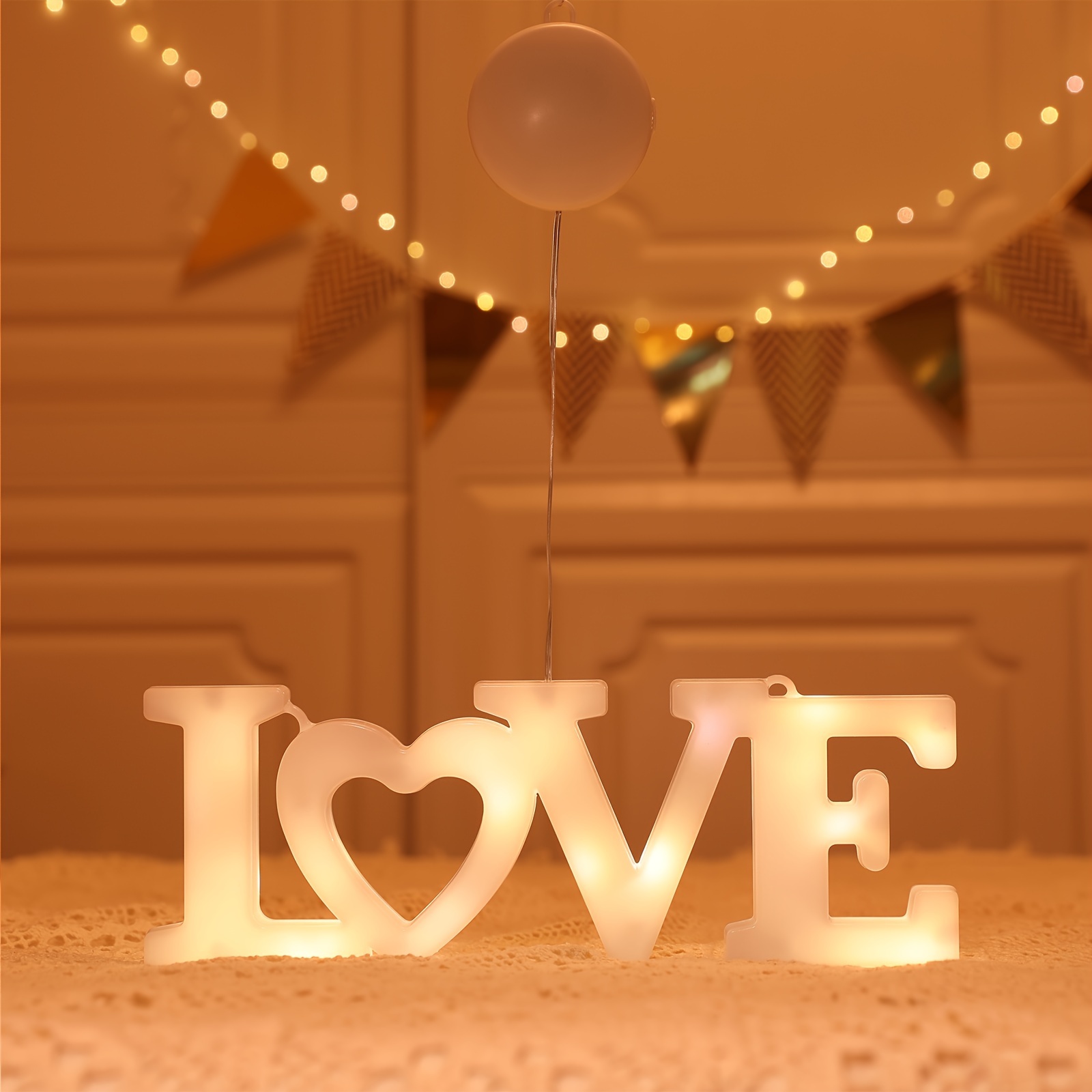 Letrero Letras Decorativas Led 3D Luces para Fiestas I Love You