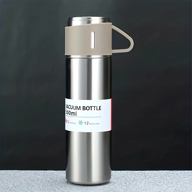 Silver Stainless Steel Insulated Water Bottle, 500 Ml