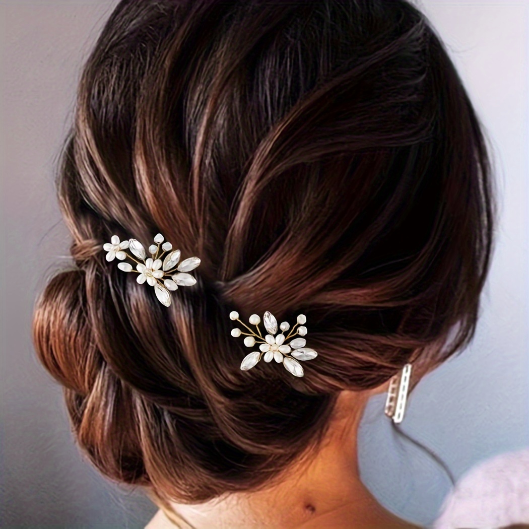 Accessori Capelli Sposa Fermaglio Capelli Perle Finte Strass - Temu Italy