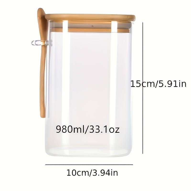 High Borosilicate Kitchenware Storage Square Clear Glass Storage