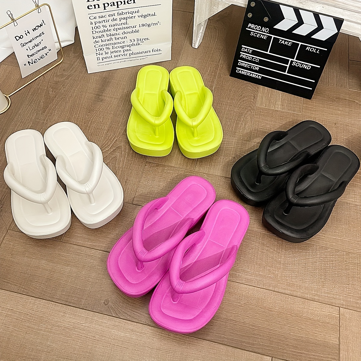 Square discount thong sandal