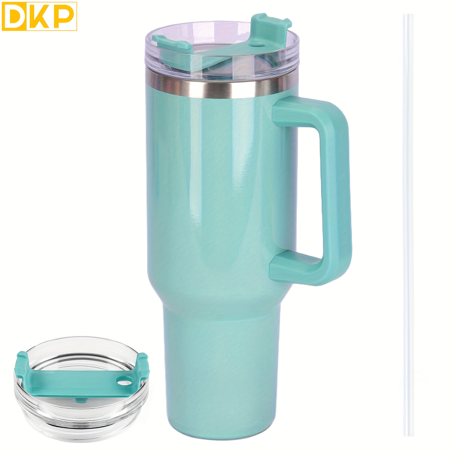 40 Oz Tumbler Insulated Water Bottle With Straw Flip Straw Tumbler Travel  Mug Cup With Handle For Women And Men