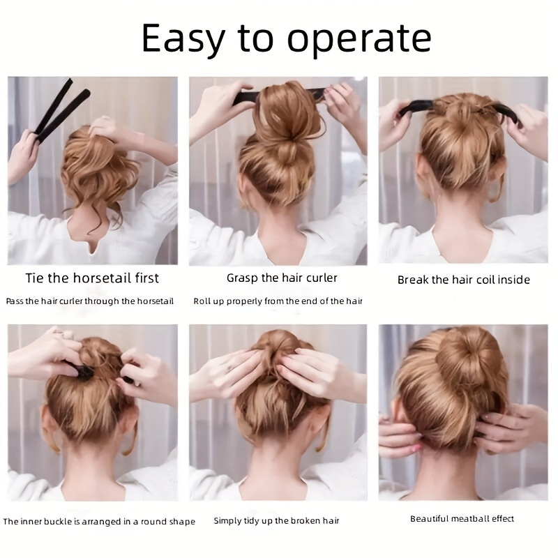 Donut Bun Make Magic Snap Roll Bun Tool DIY Hair Styling