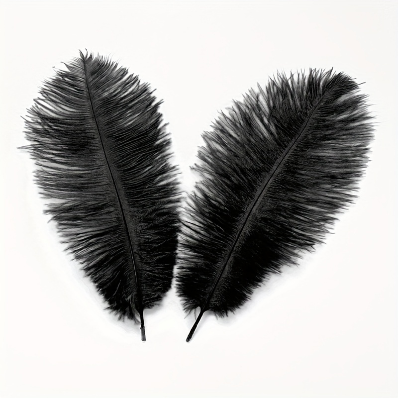 Black Ostrich Feathers for Centerpieces: 100 Pcs 12-14 Inches (30