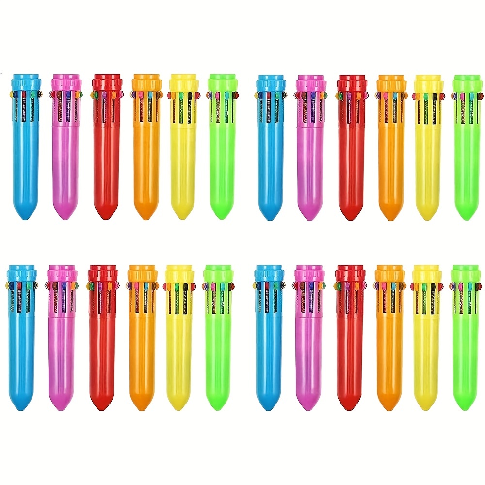 

12/24pcs Multicolor Ballpoint Pen Mini Shuttle Pens Mini Pens For Office School Supplies