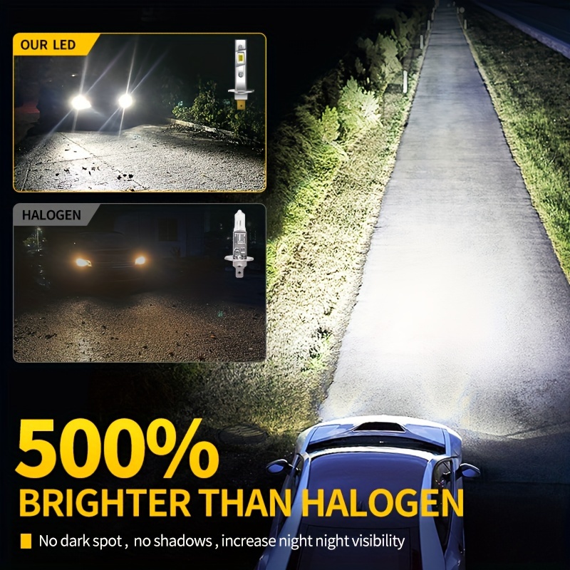 H1 Led Headlight Bulb 1:1 Single Plug H1 Led Headlight Car - Temu