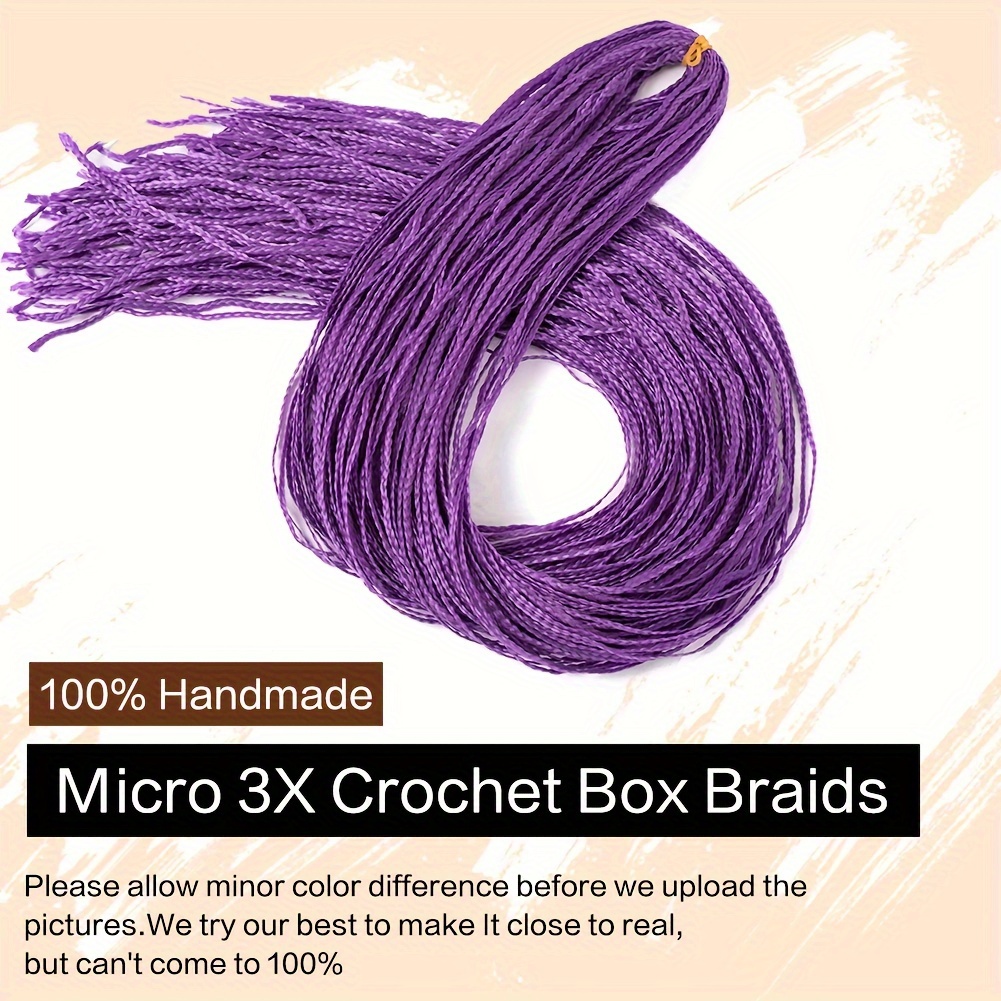 Long Micro 3x Pre looped Synthetic Braids Thin Small Box - Temu