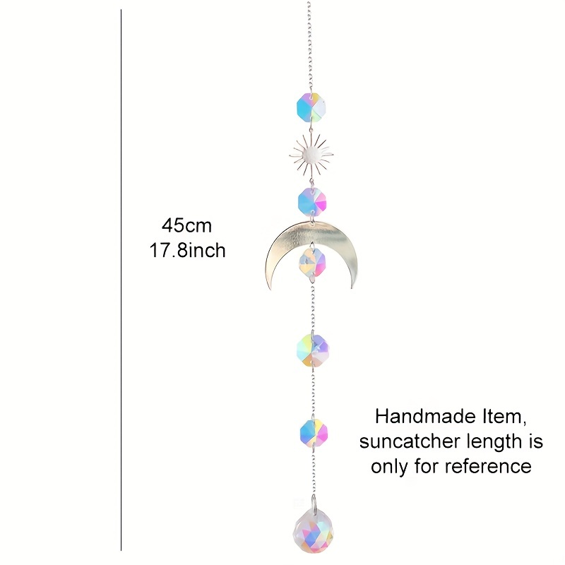 Handmade Silver Crystal Sun Catcher Crystal Beads Pendants - Temu