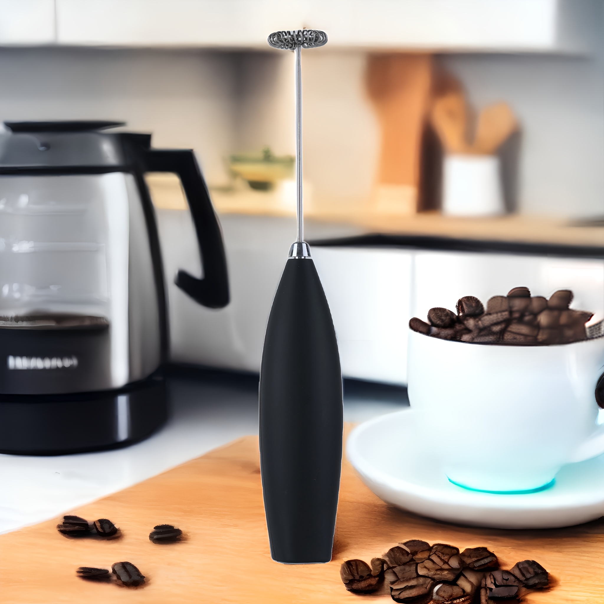 Handheld Milk Frother for Coffee - Electric Hand Blender, Mini