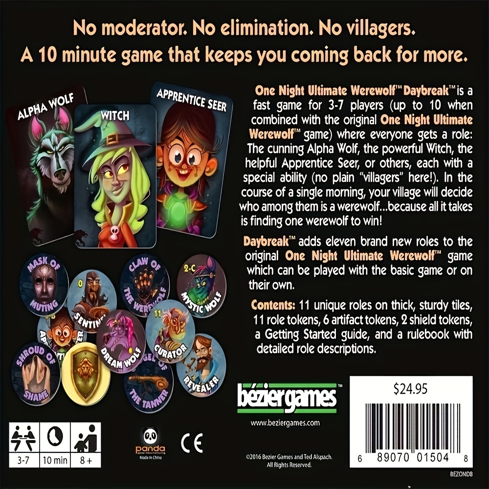 BEZIER GAMES ONE NIGHT ULTIMATE WEREWOLF GAME