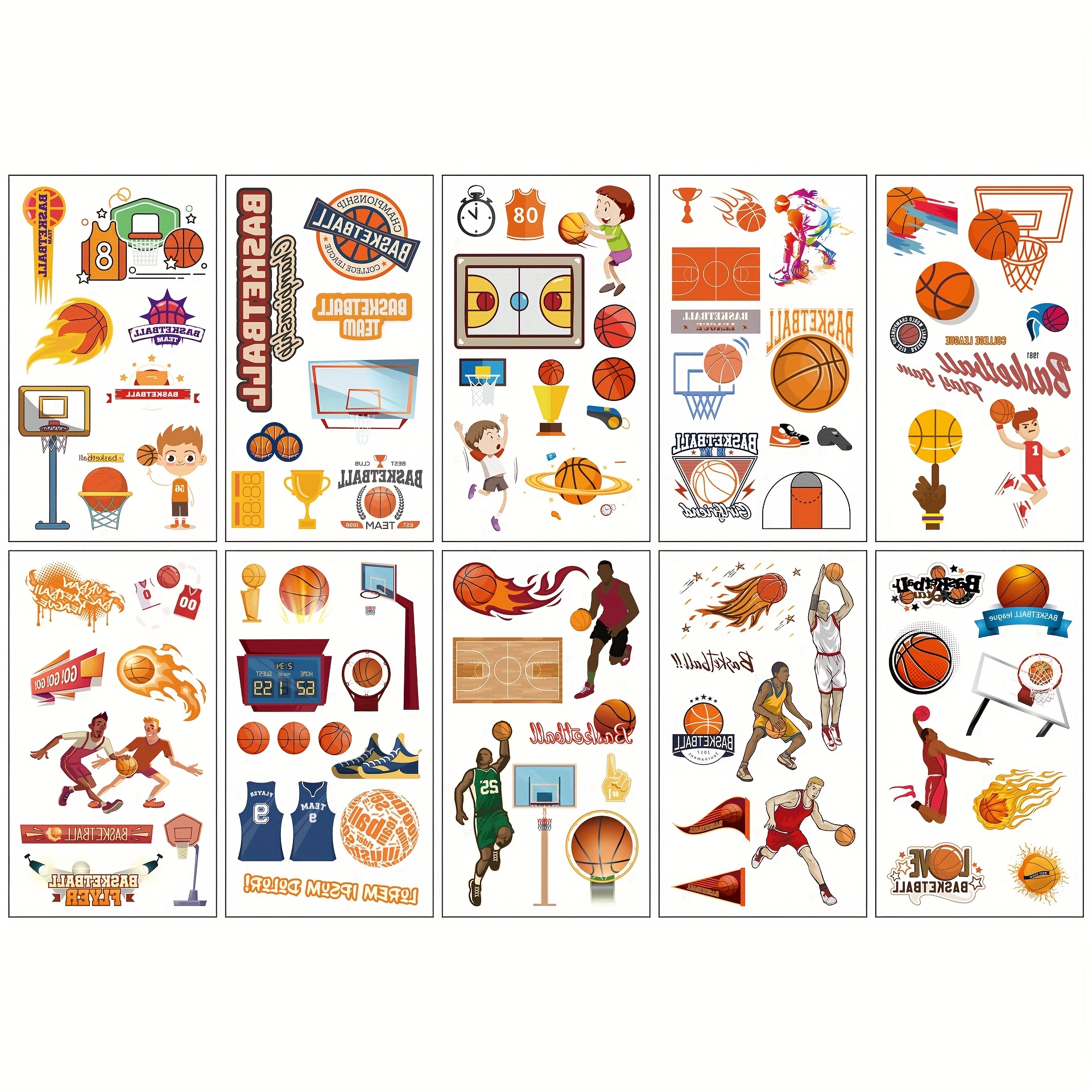 Baseball Temporary Fake Tattoo Sticker set of 2 