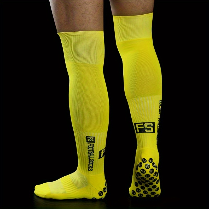 Non Slip Athletic Grip Socks -for Soccer Basketball Running- Adult 4 Pair(2  White+2 Black)