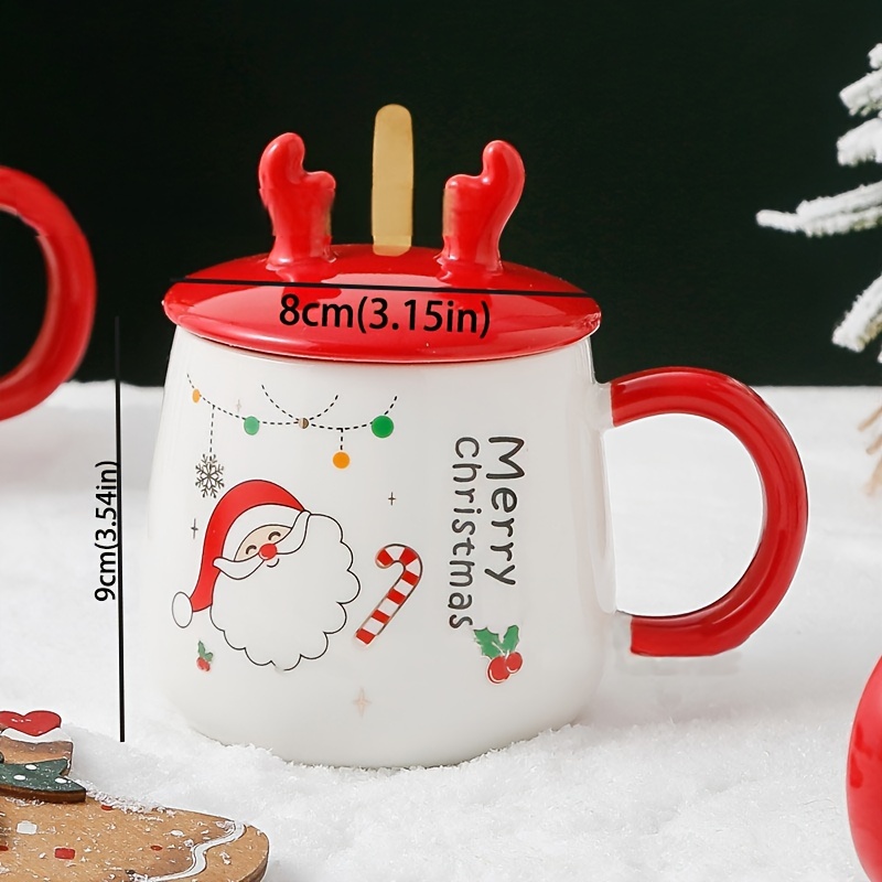 Christmas Ceramic Coffee Tea Cup Mug Cute Snowman Mug Red - Temu