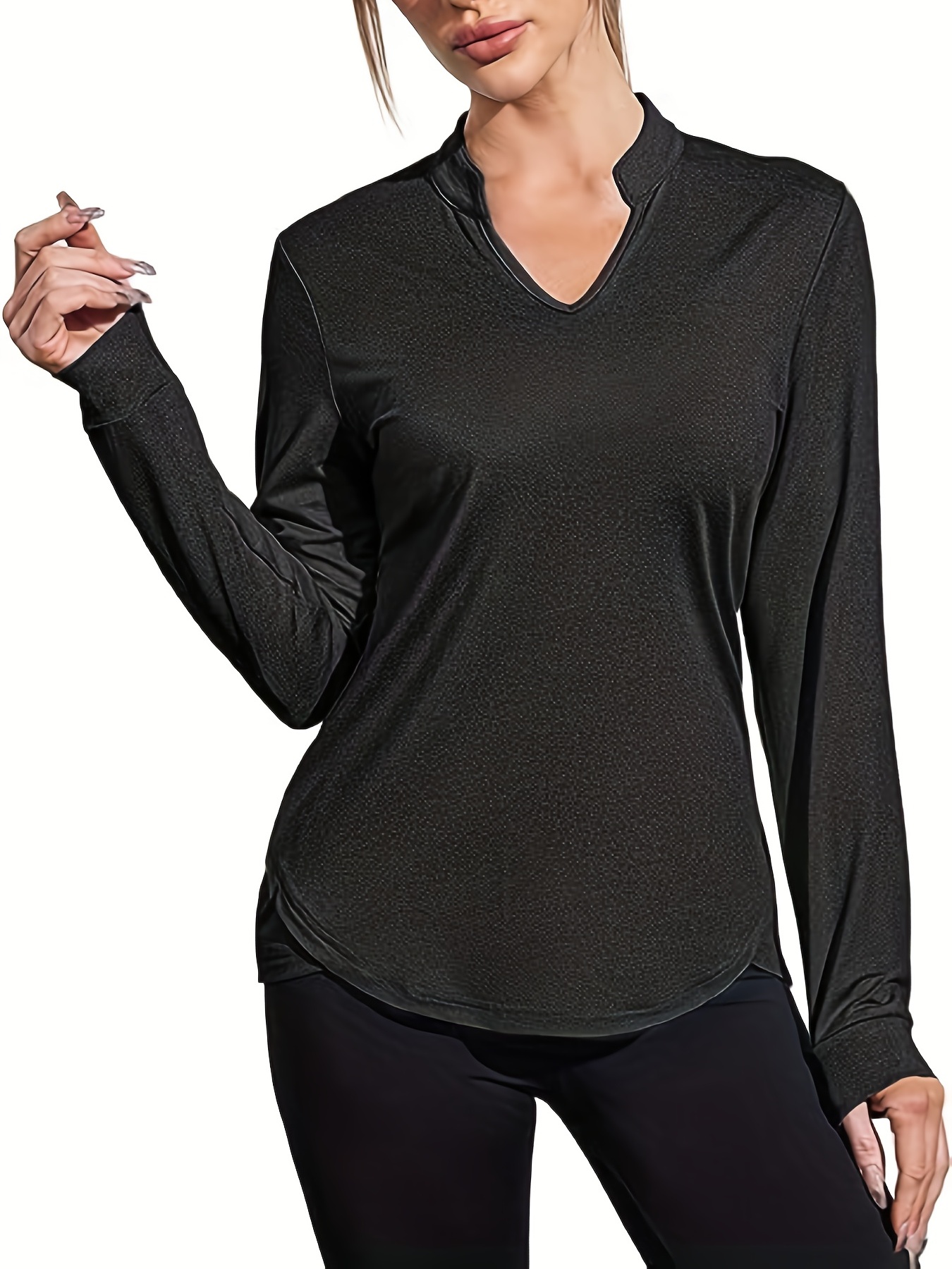 SHINBENE Long Sleeve V Neck Workout Shirts for Women Loose Fit Soft Nylon  Fitness Yoga Shirts Casual Fall Tops Shirts XS-XL - AliExpress