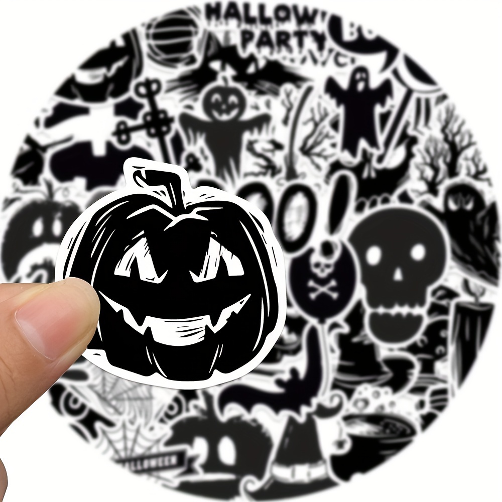 Halloween Stickers Bulk for Kids , 100PCS Vinyl Waterproof Pumpkins Horror  Stick