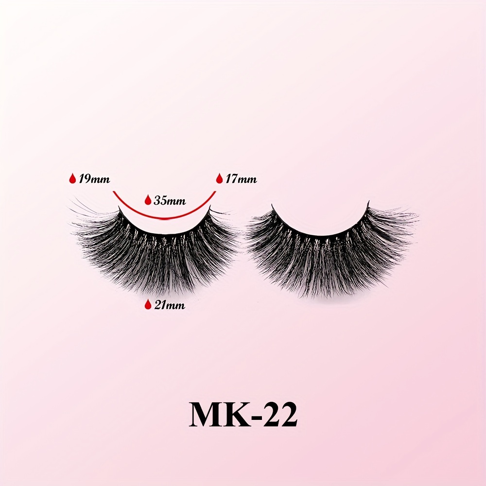 4 Pairs 3D Thick Mink False Eyelashes Natural Cross Messy Volume Lashes