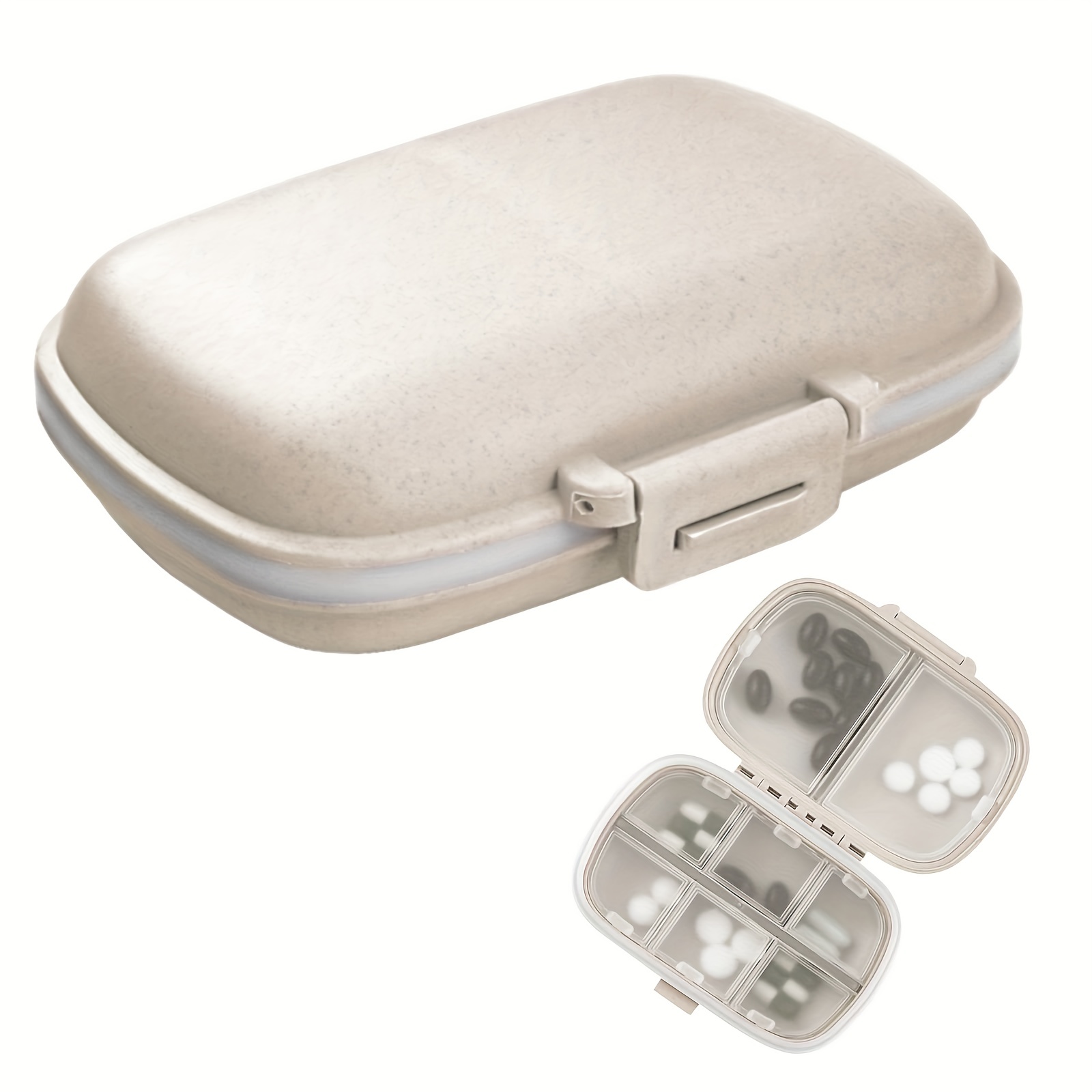 Flip Top Compartment Pill Box Double Sided Pill Box 8 - Temu