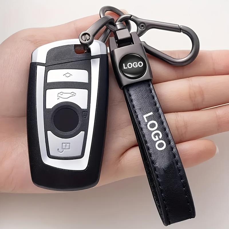 Faux Leather Metal Car Key Ring For A Series A1 A3 A4 - Temu