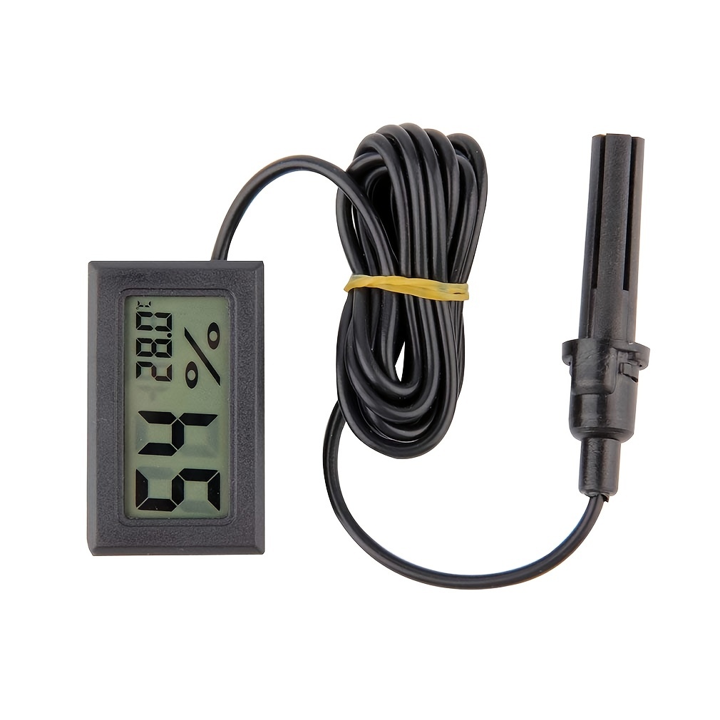 Digital Aquarium Thermometer Hygrometer Humidity Wired Weather