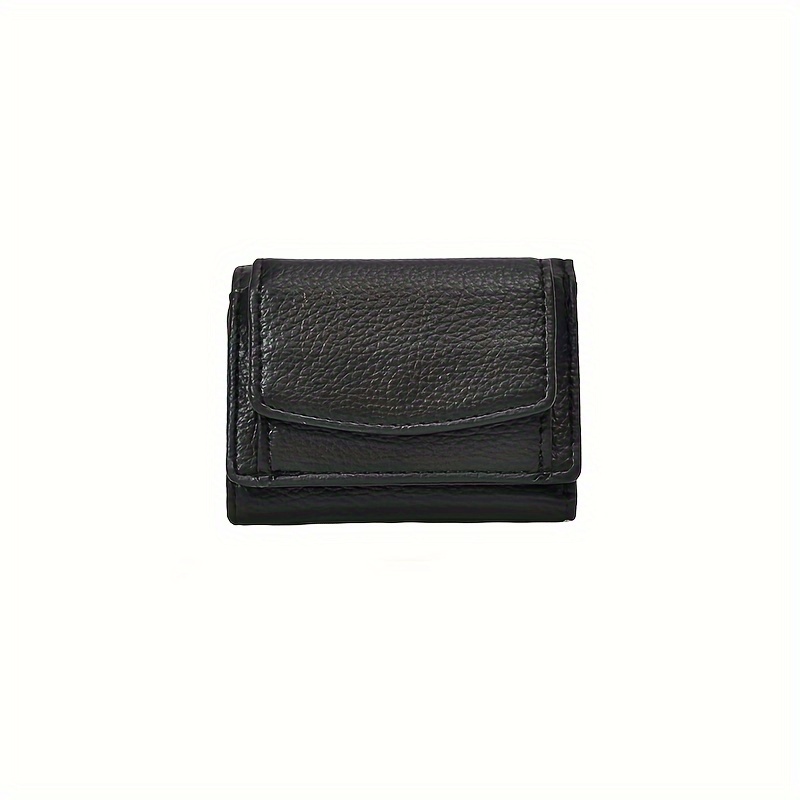 Mini Solid Color Clutch Wallet, Leather Trifold Wallet, Casual Women's Purse