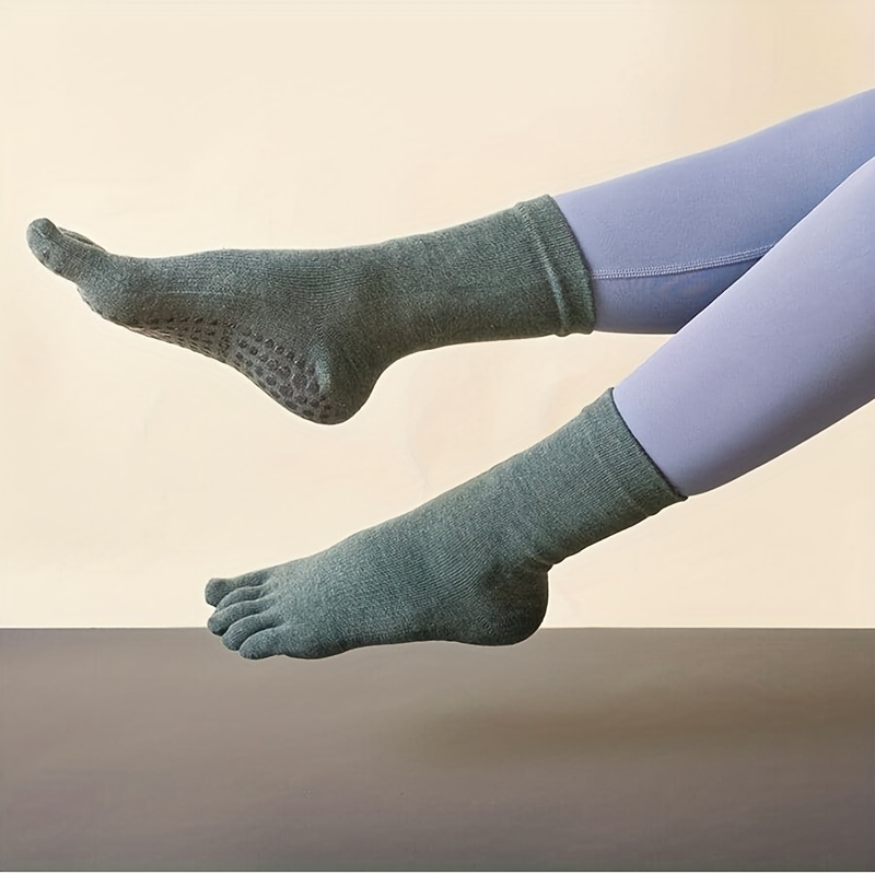 Mid Calf Soft Comfortable Yoga Socks Anti skid Breathable - Temu