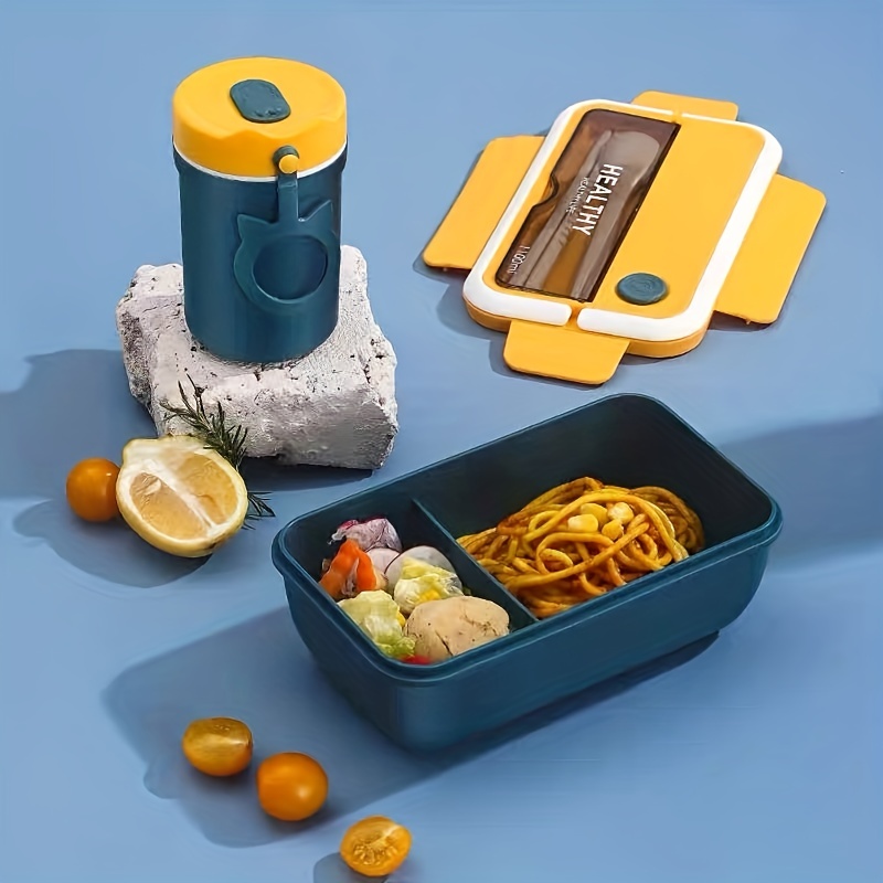 1pc Plastic Lunch Box With Cutlery, Modern Multi-grid Lunch Box For Office  Work School, Back to School Supplies