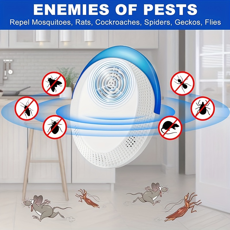 Elbourn Ultrasonic Pest Repeller 3 Pack, Electronic Insect Repellent  Plug-in, Pest Control for Insects, Roach, Bug, Mole 