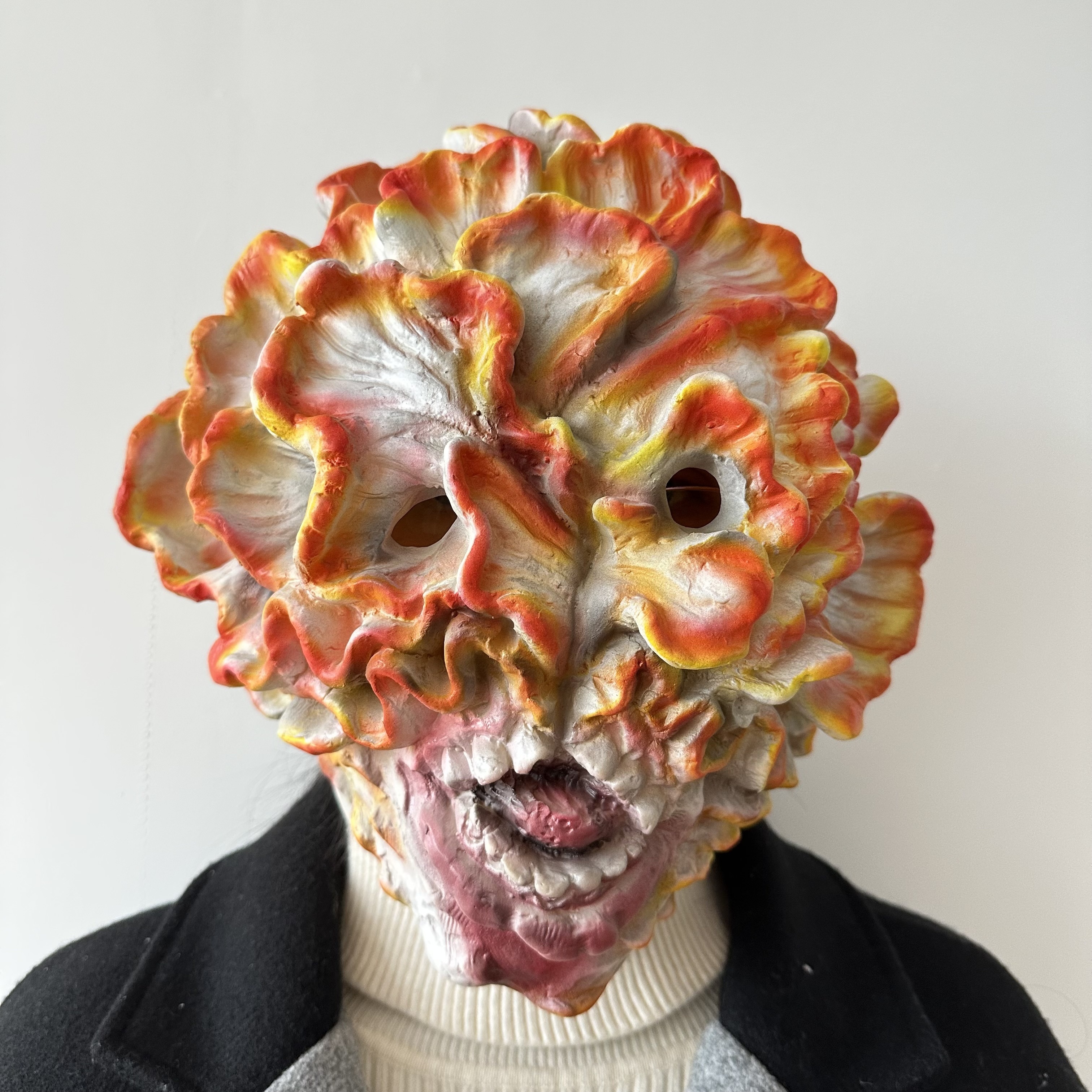 Last Us Halloween Head Mask Game Clickers Full Head Latex Mask Mushroom  Style Scary Horrible Overhead Mask for Adult