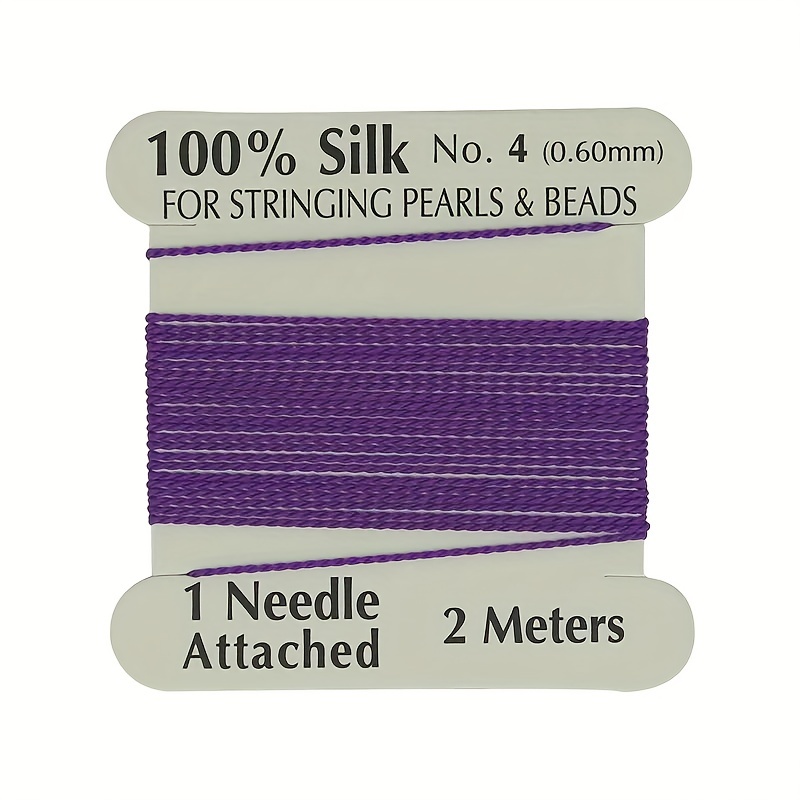 Hobbyworker 1 Card Pack 100% Pure Silk Beading Cord Thread - Temu