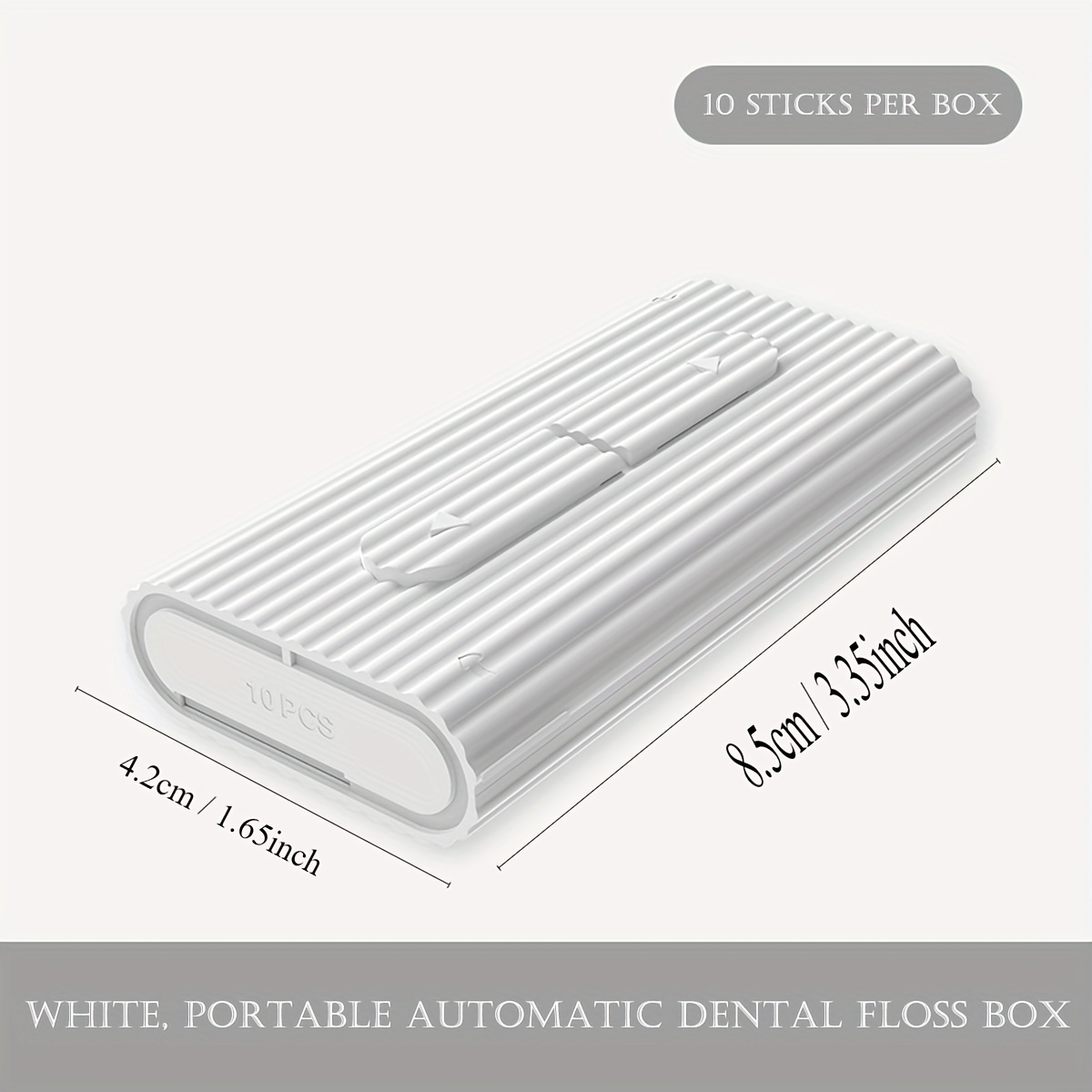 Portable Toothpick Flossing Stick Box with 10 Disposable Dental Floss Picks