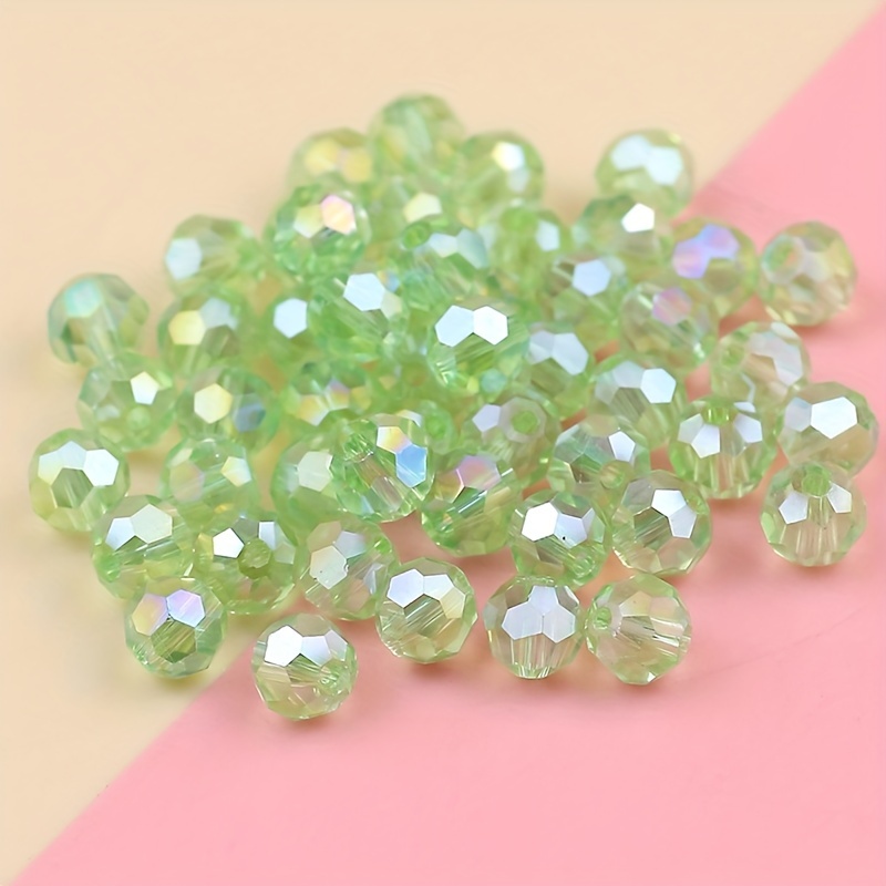 Chrysolite Champagne Green Swarovski Crystal Round Beads for